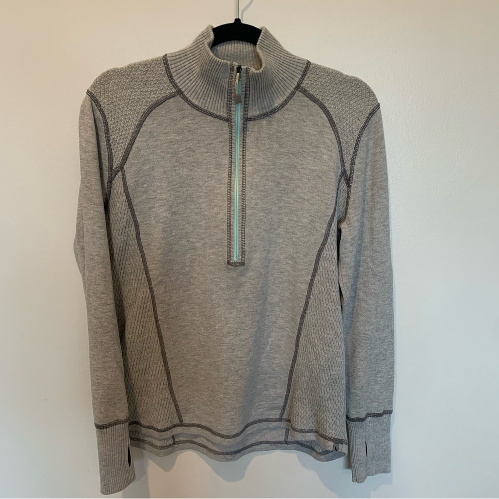 Eddie Bauer Women’s Gray Half-Zip Sweater
 Size L